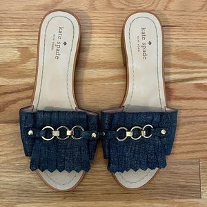 Kate Spade Blue Slide On Sandal